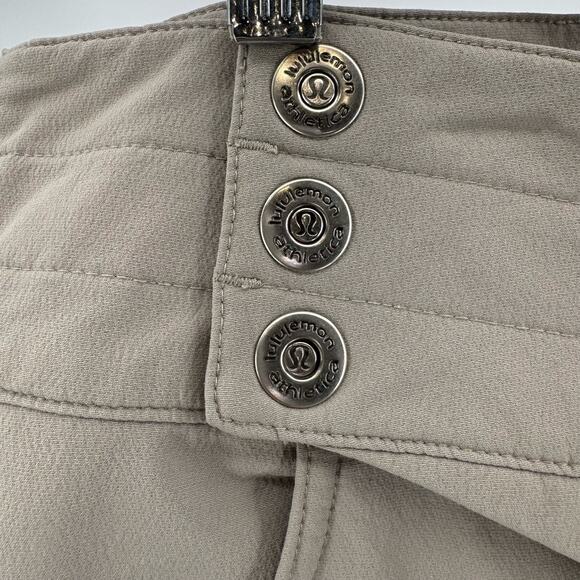 Lululemon Cream Windbreaker Trail Hiking Pants Womens Mid Rise Wide-Leg Stretch - Picture 6 of 16